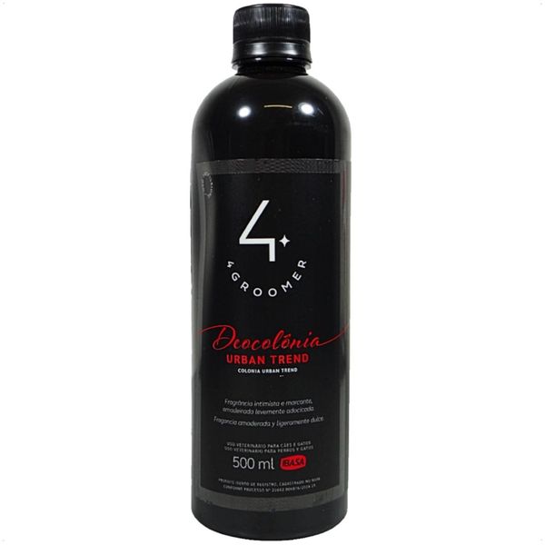 DEOCOLÔNIA URBAN TREND 500ML 4 GROOMER PROFISSIONAL IBASA PARA CÃES E GATOS